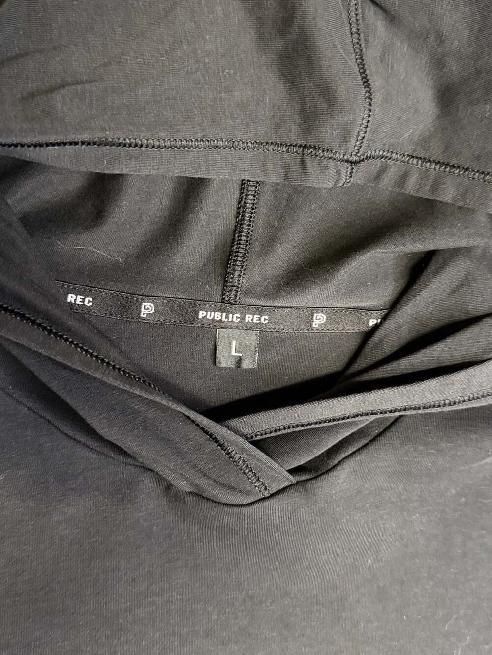 Public Rec Hoodie Black Pima Cotton Blend Pullover men’s - Picture 4 of 7